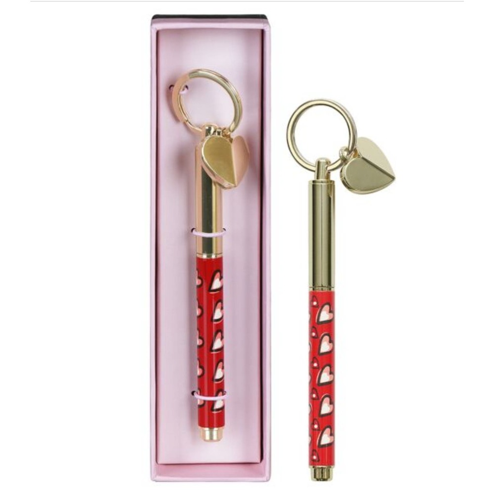 KATE SPADE NEW YORK "HEARTS" KEY FOB PEN